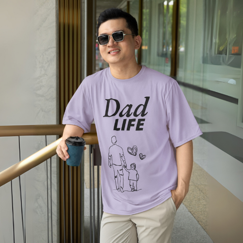 Dad's Life Men's Lavender Oversized Tshirt