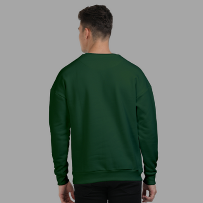 Minimalist Bottle Green Oversized Sweatshirt