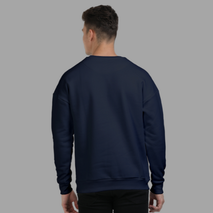 Minimalist Navy Blue Oversized Sweatshirt