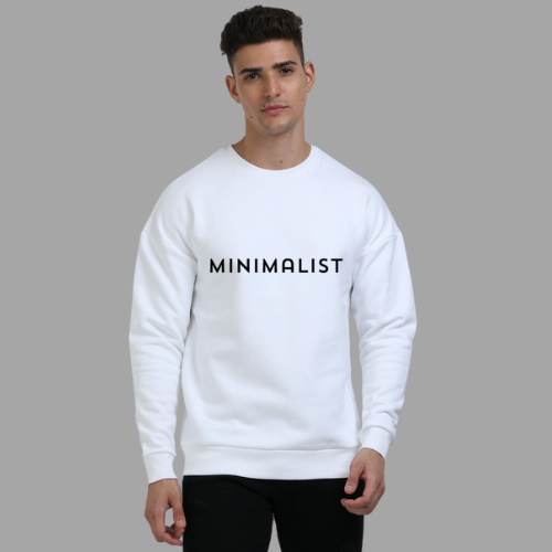 Minimalist White Oversized Sweatshirt