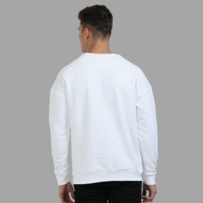 Minimalist White Oversized Sweatshirt