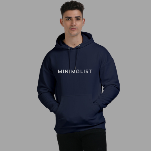 Minimalist Navy Blue Oversized Hoodie