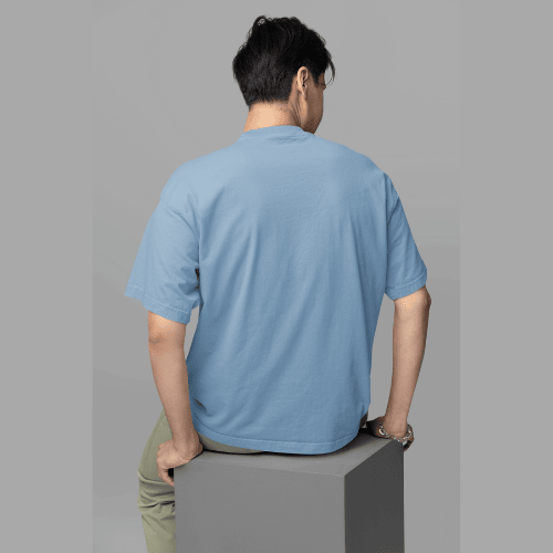 Ekstinct Men's Baby Blue Oversized Tshirt