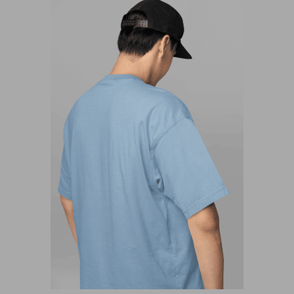 Ekstinct Men's Baby Blue Oversized Tshirt