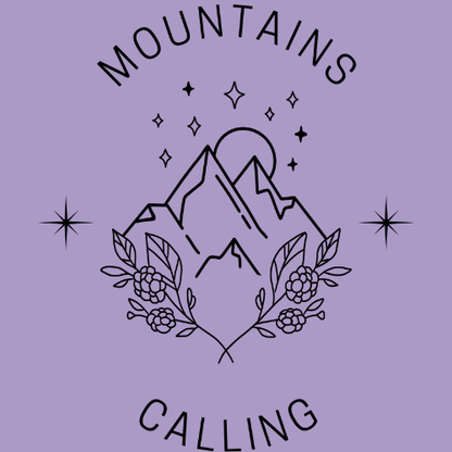 Mountains Calling Men's Oversized Lavender Tshirt