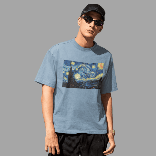 Starry Night Men's Oversized Tshirt