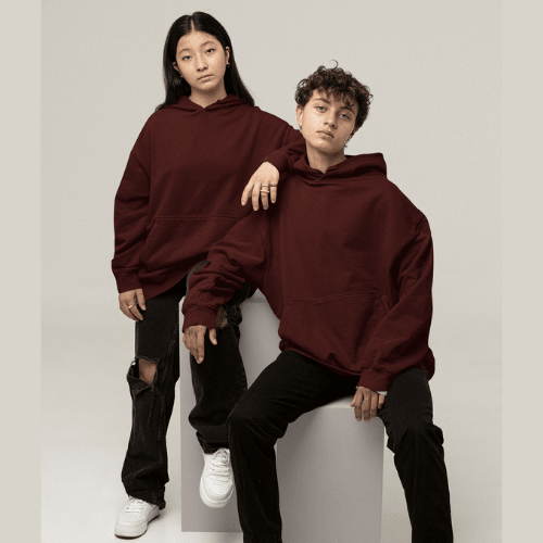 Classic Unisex Maroon Oversized Hoodie